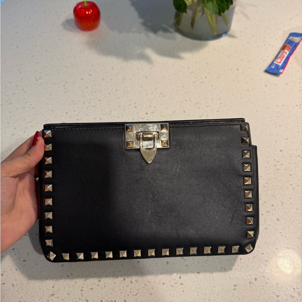Valentino Garavani Rockstud Flip Lock Chain Crossbody Leather Small